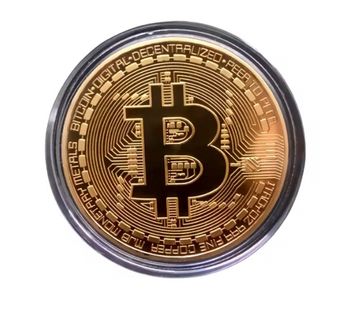 Pièce Bitcoin en Plaqué or