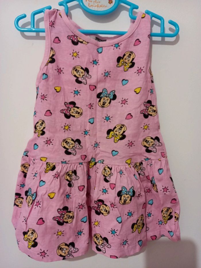 Robe Minnie 9 mois rose