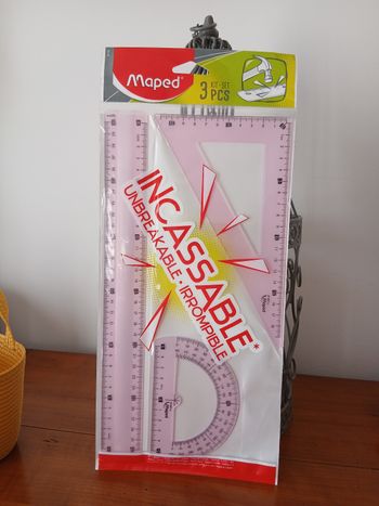 Neuf/Maped: Set géométrie "Équerre Rapporteur Règle"