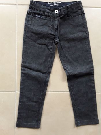 Jean noir habillé fille 7 ans CYRILLUS TBE