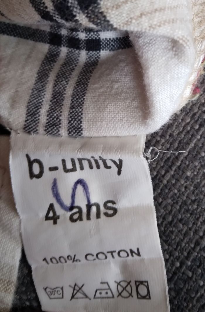 Chemise courtes manches 4ans rn TBE b-unity - photo numéro 3