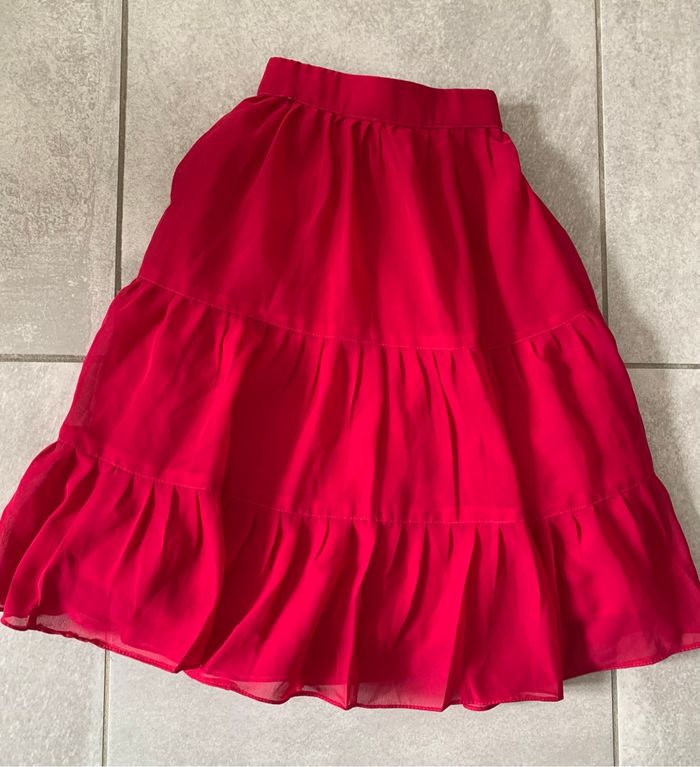 Jupe longue rose taille 2/3 ans