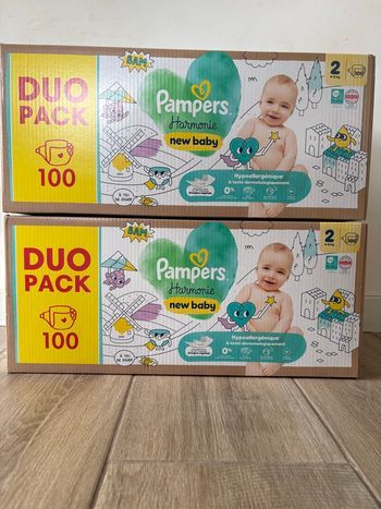200 couches Pampers harmonie taille 2