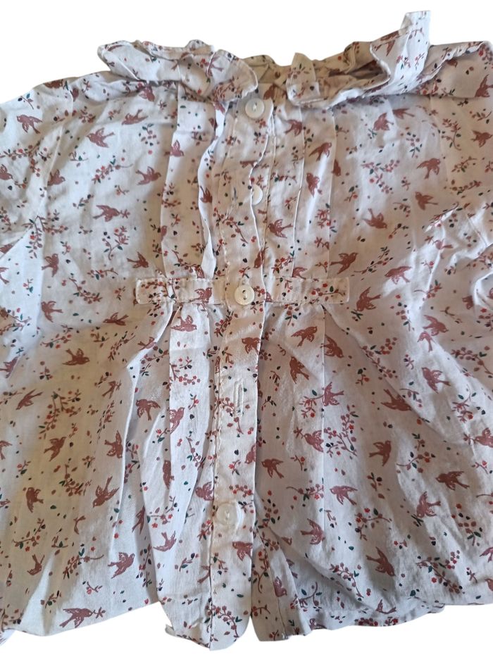 Ensemble robe tee-shirt 6 mois sergent major marron et blanc - photo numéro 5