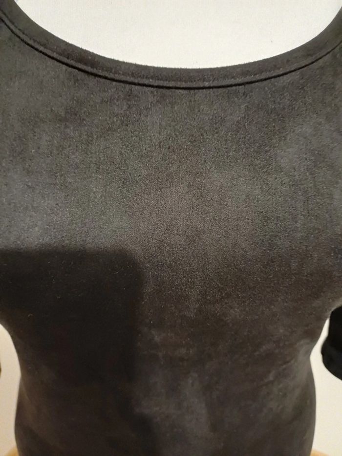 Robe noire chic en suédine SHK Mode taille XS/S 34/36 - photo numéro 4