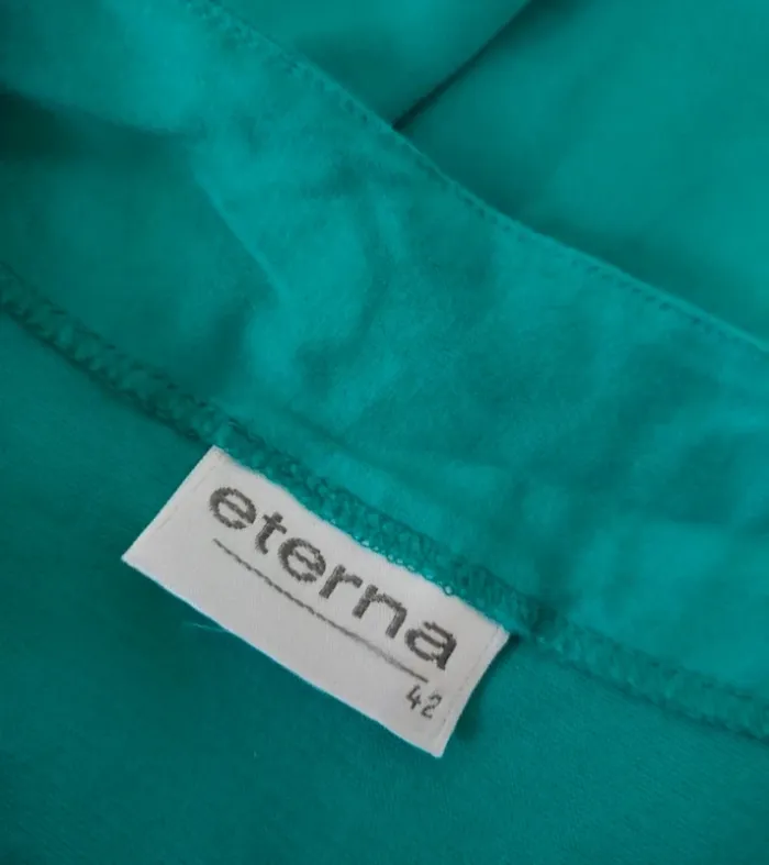 Chemise manches courtes en coton verte avec boutons dorés XL 42 - photo numéro 5