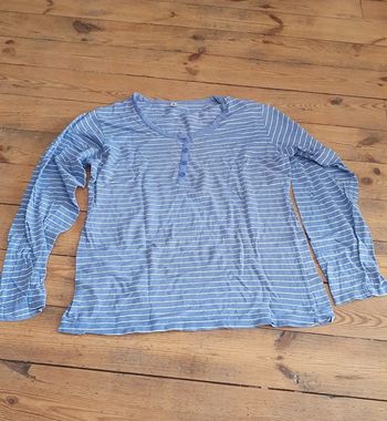 Haut de pyjama bleu à rayures M