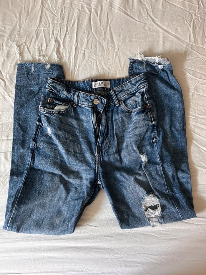 Jeans boyfriend troué, taille 34 - photo numéro 3