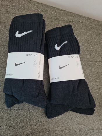 2 paquets de 3 paires de chaussettes nike