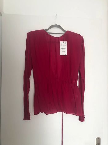 Superbe belle blouse fuchsia Zara neuve avec étiquette taille M