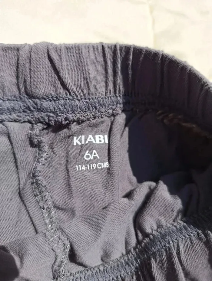 Pantalon de pyjama taille élastique gris 6 ans Kiabi - photo numéro 4