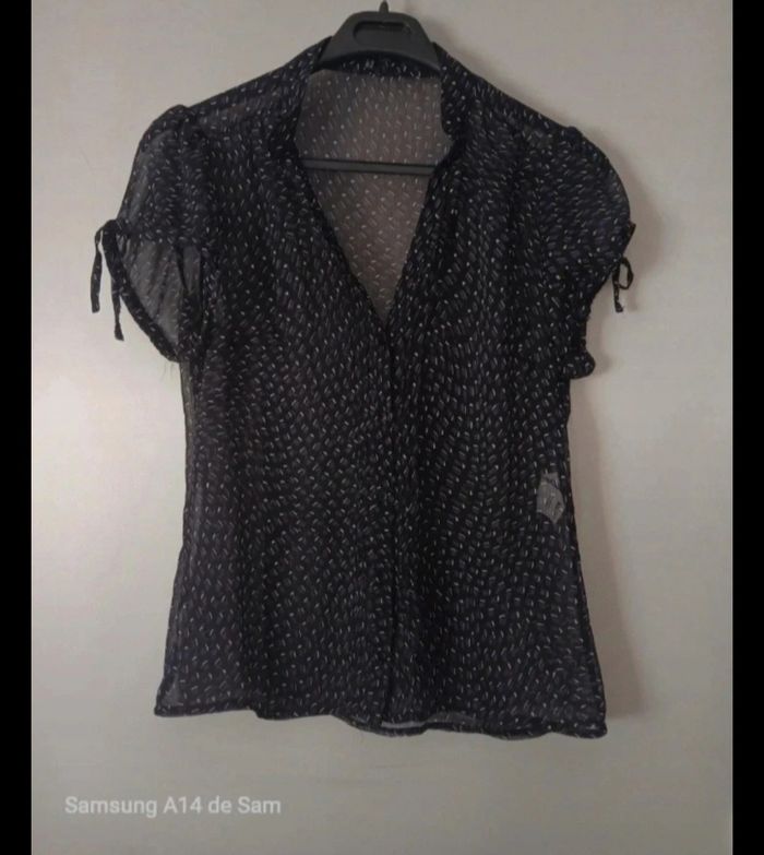 Chemise violette transparente etam taille 38
