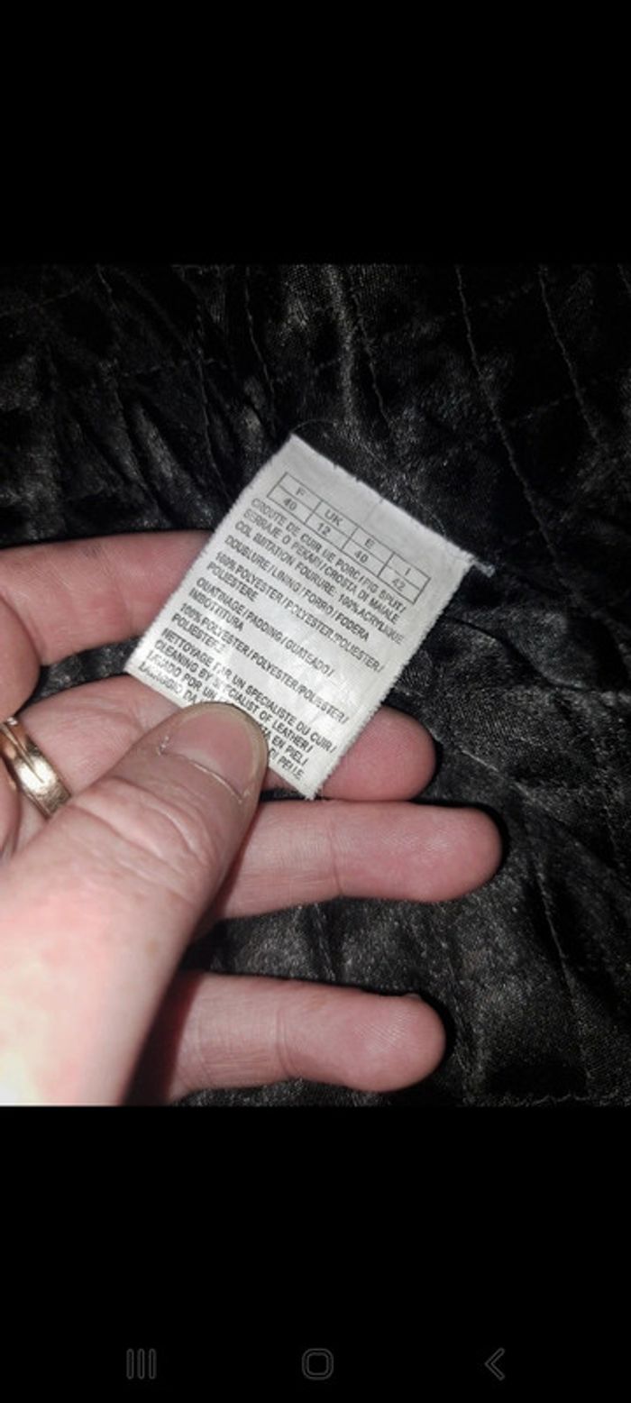 Manteau en cuir de porc taille 40 - photo numéro 5
