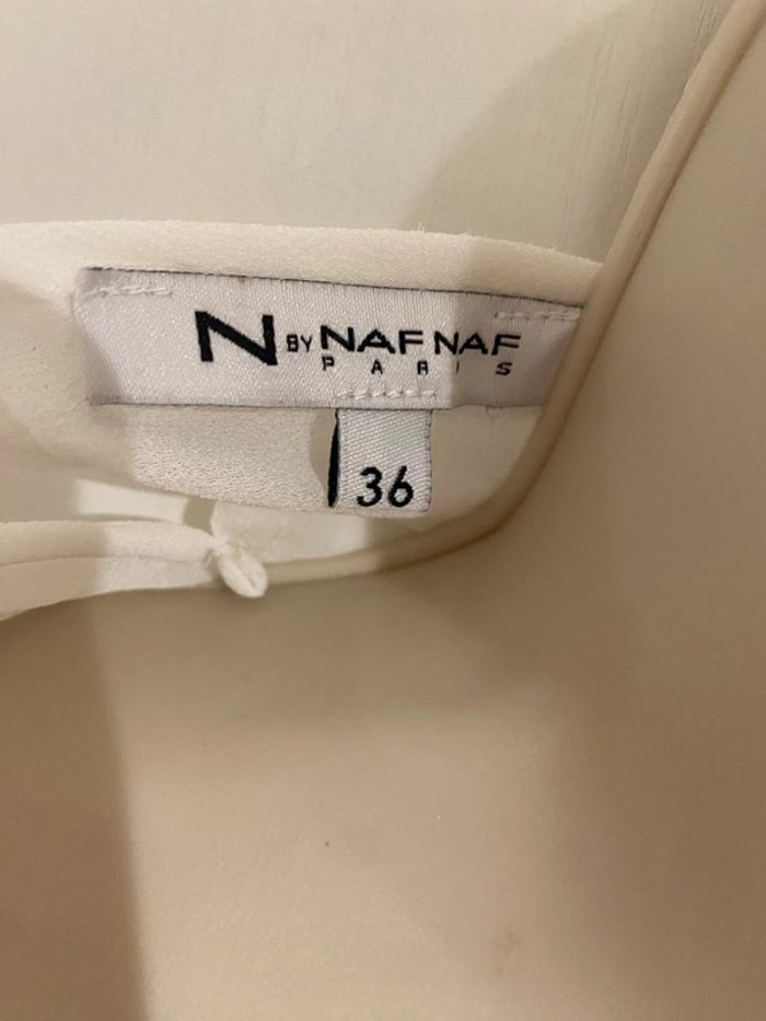 Tunique blanc cassé crème dentelles bohème, avec Top, incorporé Naf Naf taille 36 - photo numéro 11