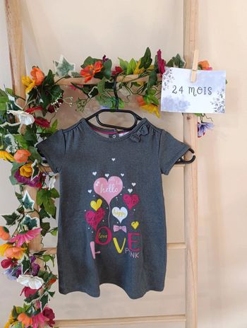 Robe mi saison manche courte 24mois