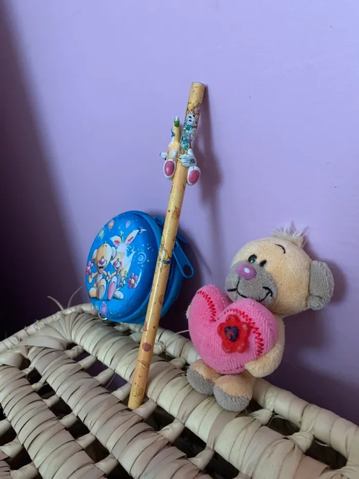 Diddl petite boîte, crayon à papier et peluche, Mimihopps et Pimboli - photo numéro 3