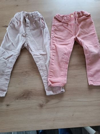Lot 2 pantalons rose
