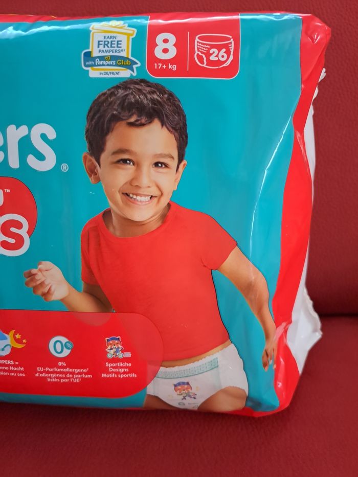 Culottes Pampers Pants baby-dry T8 x 26 - Neuves - photo numéro 3