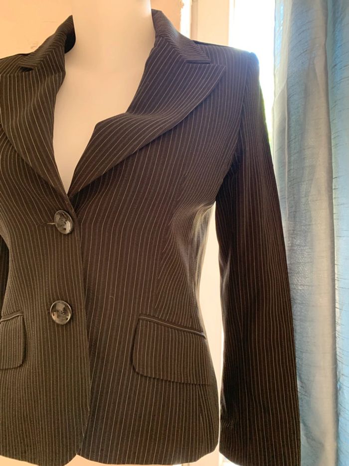 Blazer 1. 2 3 taille 38 noir fine rayure - photo numéro 5