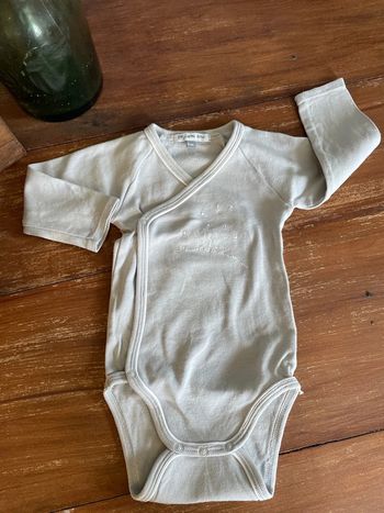 Bodie manches longues gris clair Dpam 6 mois