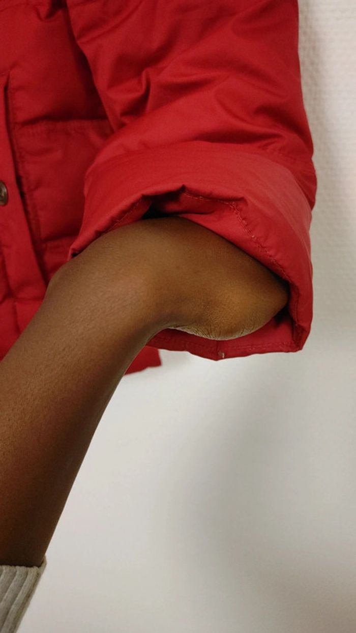 Grosse doudoune rouge en duvet - photo numéro 4