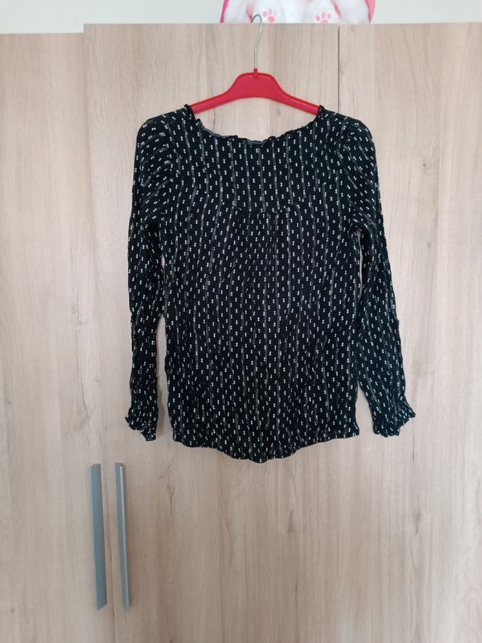 Blouse noire à motifs taille 36 grain de malice - photo numéro 3
