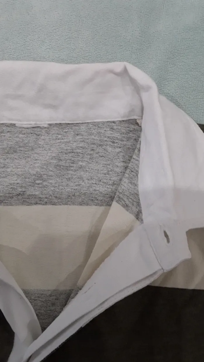 Polo celio vert et beige - photo numéro 7