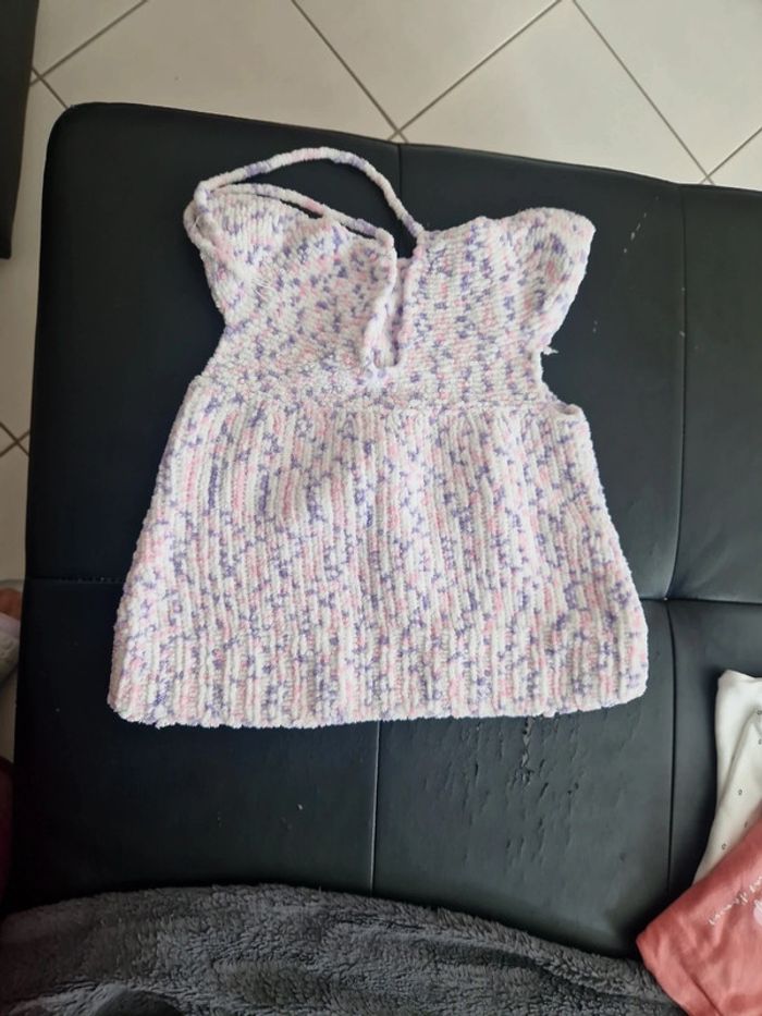 Robe laine fait main 12 mois - photo numéro 2