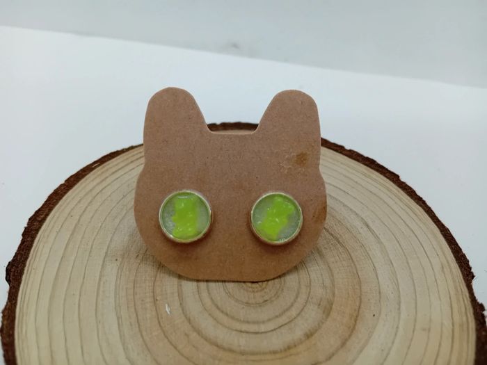 Boucles d'oreilles puces ourson