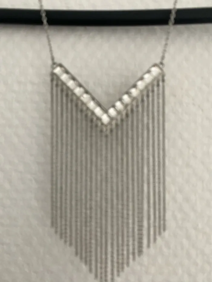 Sautoir argent et brillants - photo numéro 2
