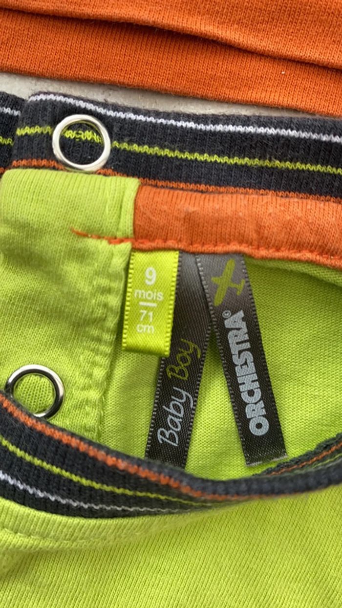 Lot 5 tee-shirts garçon 9 mois - photo numéro 9