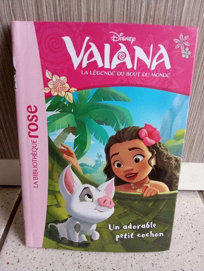 Livre roman bibliothèque rose Disney Vaiana un adorable petit cochon numéro 7