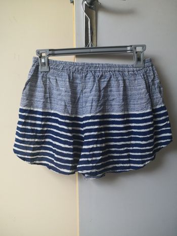 Short bleu rayé