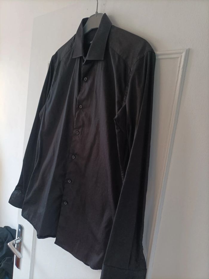 Chemise Giani Ferrucci Slim Fit noire Homme 37/38 - photo numéro 2