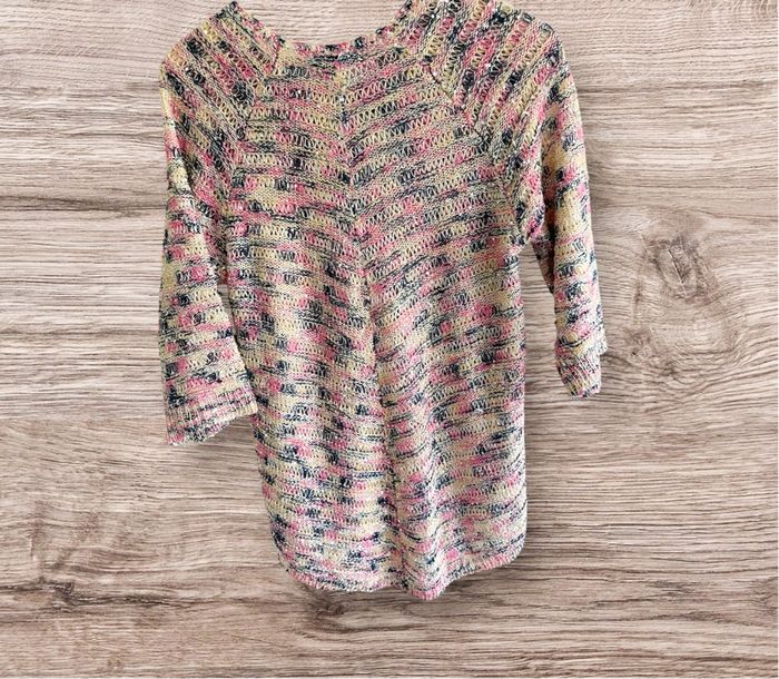 Blouse manches 3/4 multicolore avec sequin jouly taille 36 S - photo numéro 4