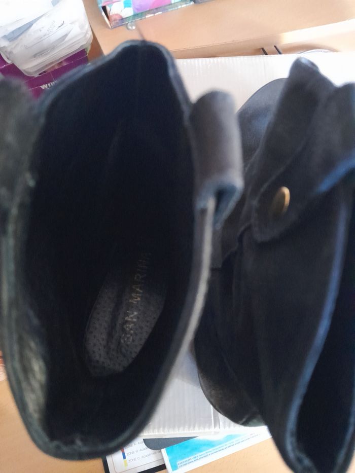 Bottines noires en daim taille 36 - photo numéro 5