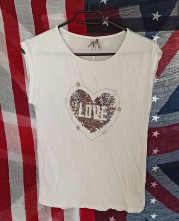 Tee shirt blanc à sequins - Orchestra