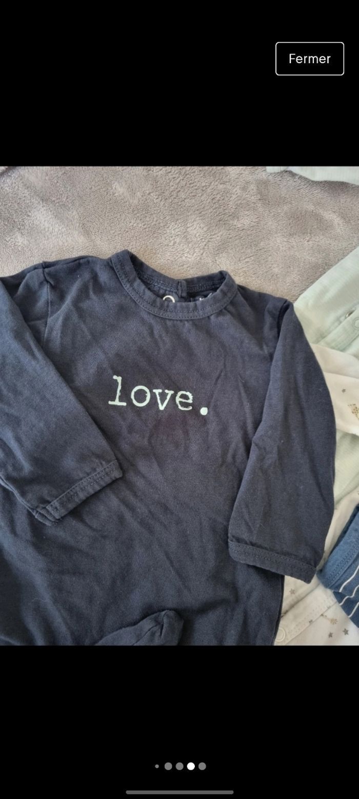 Lot 5 pyjamas fins 3 mois - photo numéro 5