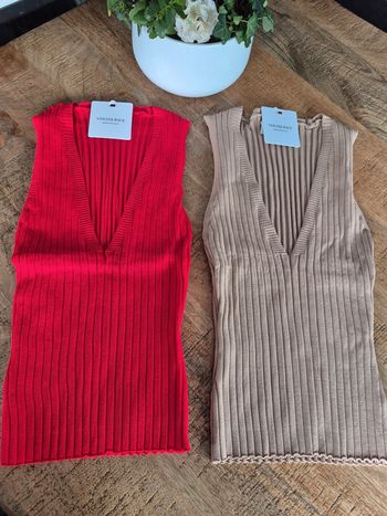 Lot de 2 Tops Courts Femme Taille M/L
