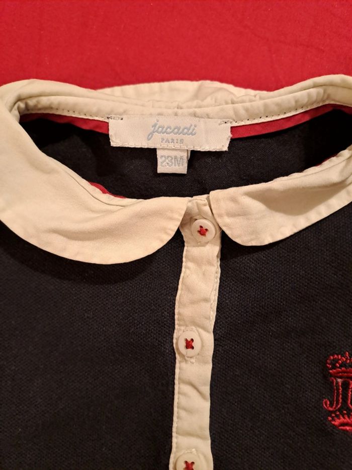 Polo marine col blanc taille 2 ans - photo numéro 4