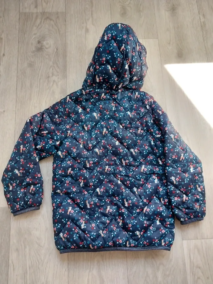 Veste matelassée fleurie mi-saison 7A - photo numéro 2