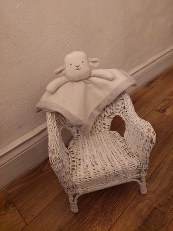 #5 - obaibi- Doudou mouton agneau blanc