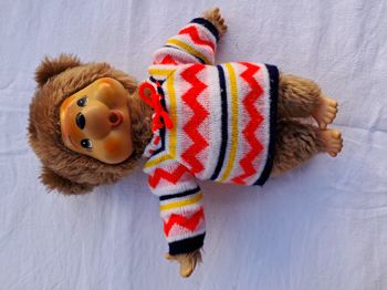 Kiki monchhichi ours peluche H 26 cm puschel wuschel vintage ancien