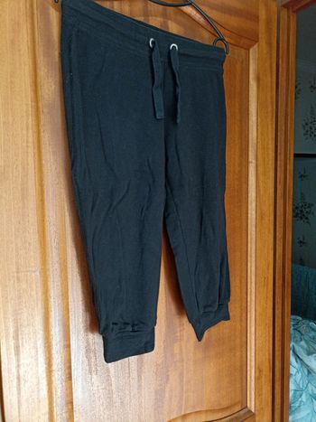 Corsaire jogging femme noir Kiabi