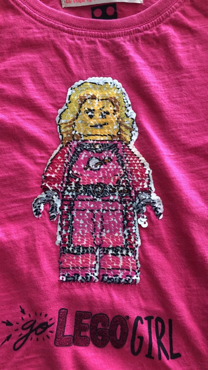 Teeshirt desigual 3-4 ans rose lego - photo numéro 4
