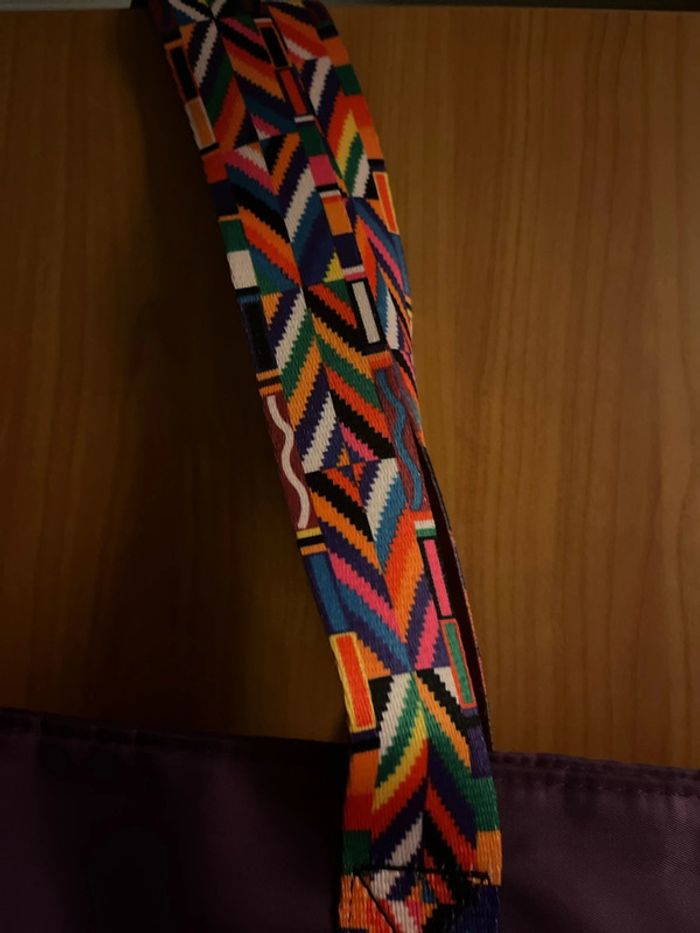 Sac à mains violet avec anses coloré (moyen) - photo numéro 5