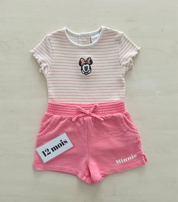 🌸 Ensemble été  bébé fille - Minnie 12 mois 74 cm