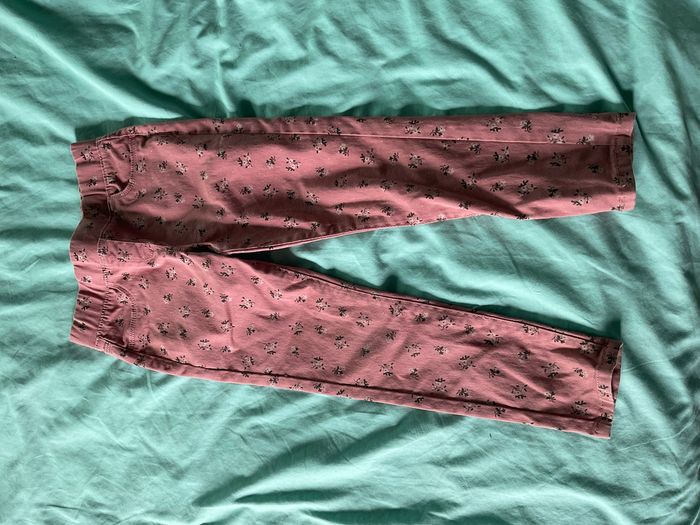Pantalon Rose avec motifs fleurs 6 ans Verbaudet