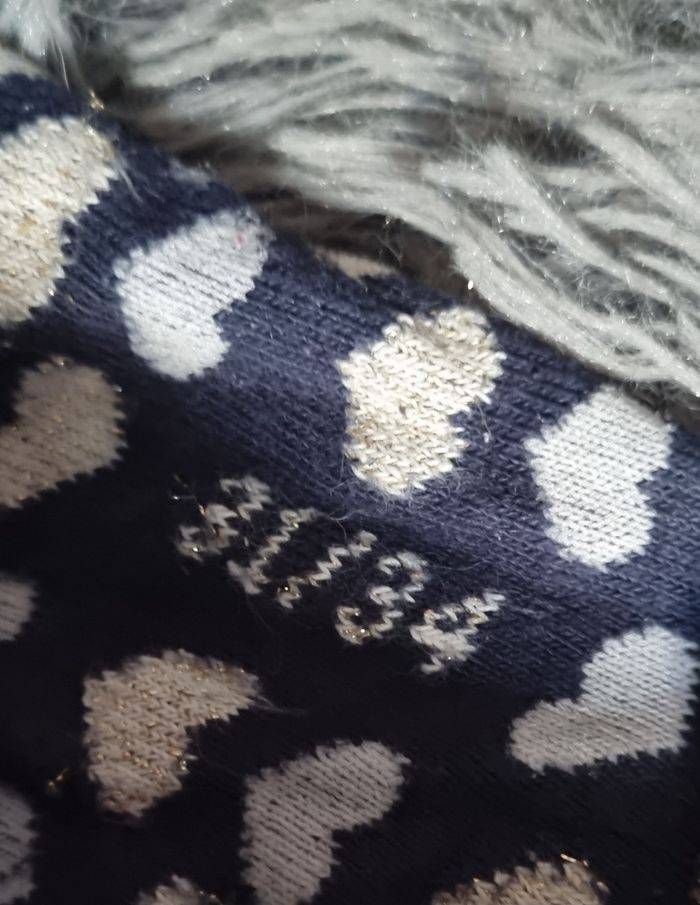 Lot 2 paires de chaussettes 31-34 motifs cœurs - photo numéro 4