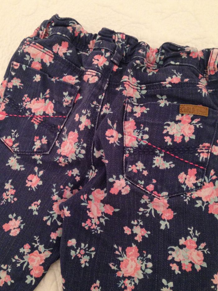 Jean's Marine Fleuri 4/5 Ans - photo numéro 4